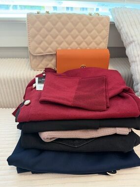Women’s L Fall Capsule Bundle | Tory Burch Sunglasses, NWT Cardigan, 8+